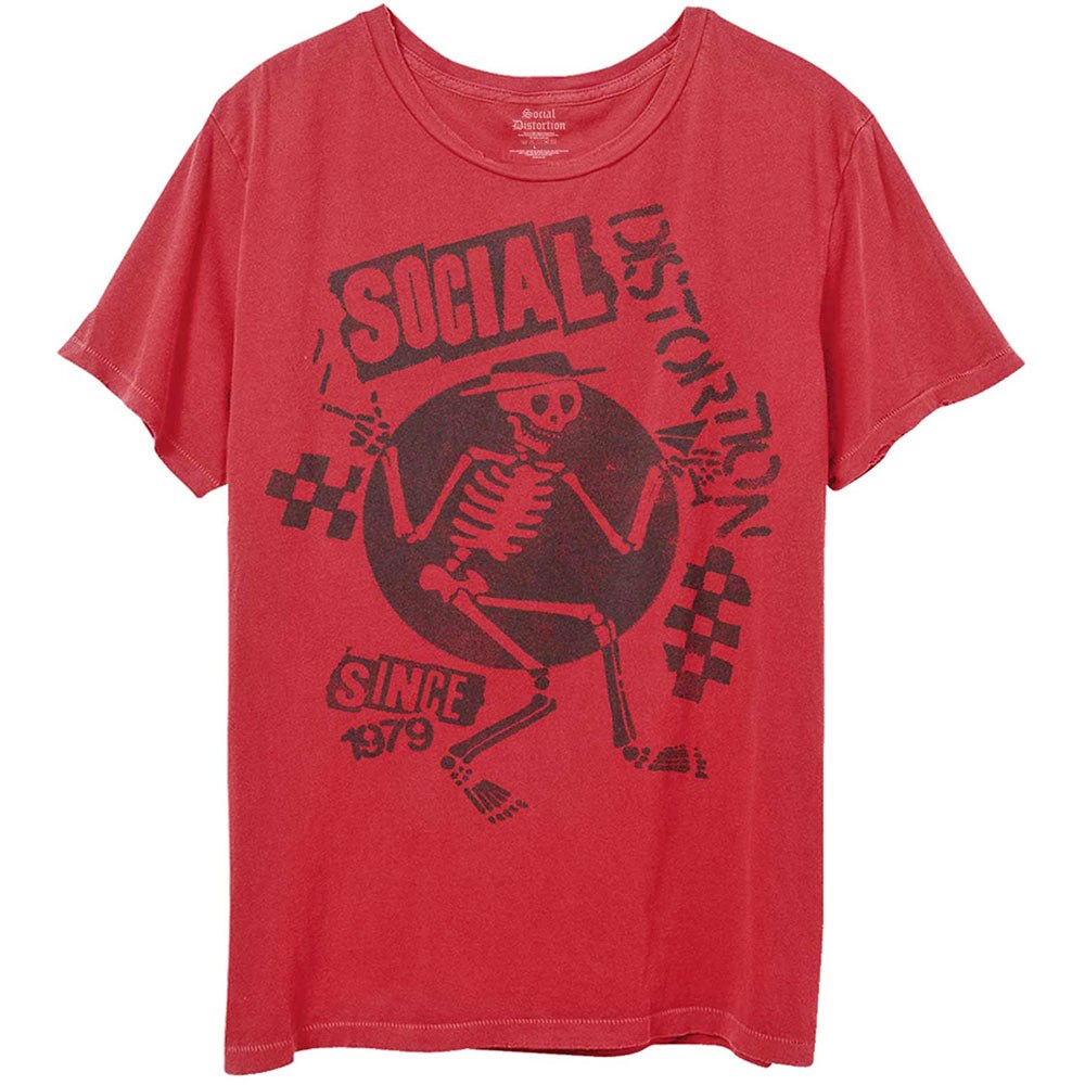 Social Distortion - Speakeasy Checkerboard Heren Tshirt - Rood